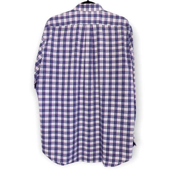 Peter Millar Men's Plaid Cotton Long Sleeve Button Down Dress Shirt, Large - Picture 4 of 9